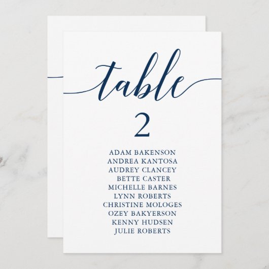 Carte graphique des paramètres du dîner Mariage mo (Devant / Derrière)