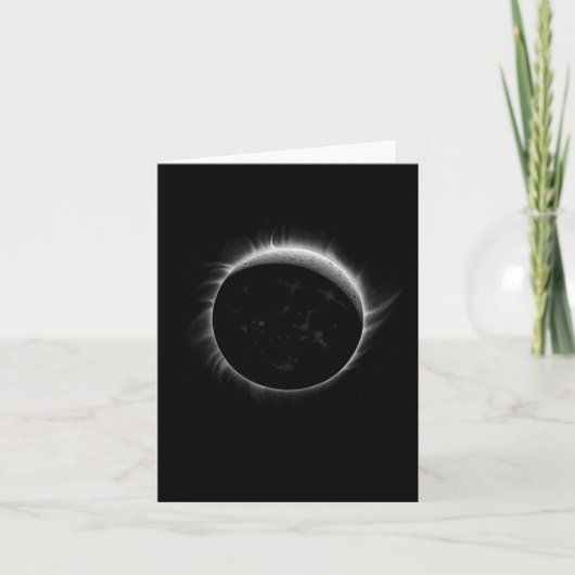 Carte Graphique D'Événement Solaire Eclipse Moon Et Sun  (Devant)