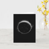 Carte Graphique D'Événement Solaire Eclipse Moon Et Sun  (Fleur jaune)