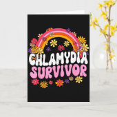 Carte Graphique drôle de survivant de Chlamydia  (Fleur jaune)