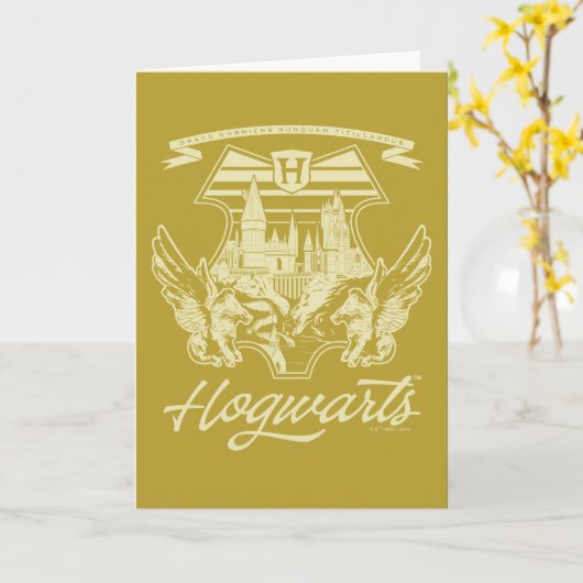 Carte Graphique du bouclier ailé HOGWARTS™ (Fleur jaune)