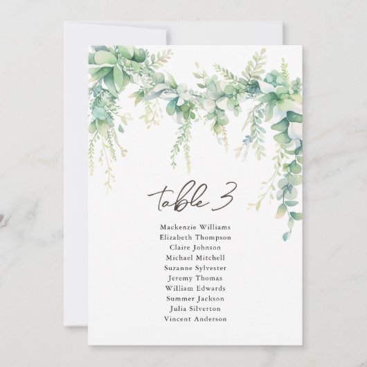 Carte graphique Eucalyptus Green Modern Seating (Devant)