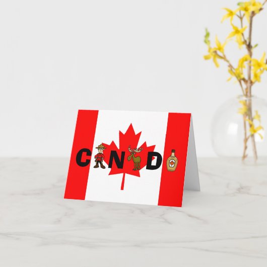 Carte graphique fête du Canada (Fleur jaune)