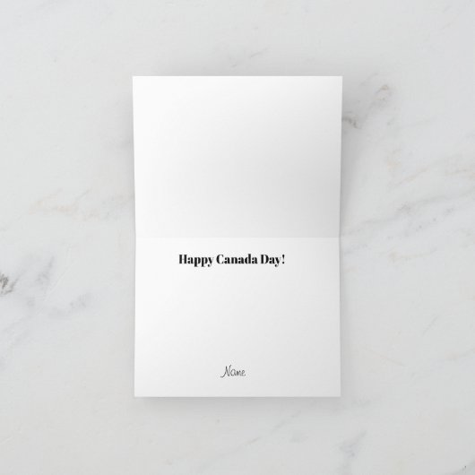 Carte graphique fête du Canada (Intérieur)