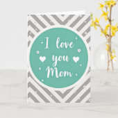 Carte Graphique 'Je T'Aime Maman' (Fleur jaune)