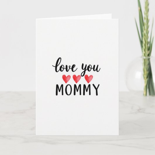 Carte Graphique Je T'Aime Maman (Devant)