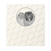 Carte graphique Keeshond Bloc-notes pour maman et  (Devant)