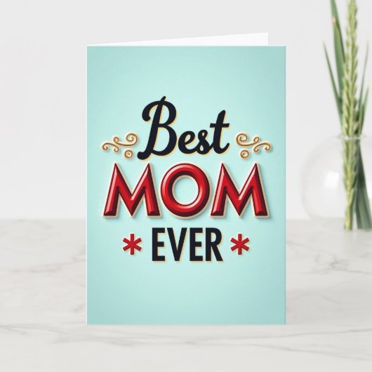 Carte Graphique Maman Rouge vif (Devant)
