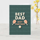 Carte Graphique Meilleur Papa Sarcelle (Fleur jaune)
