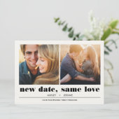 Carte Graphique minimal | 2 Photos Mariage (Debout devant)