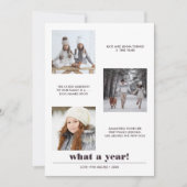 Carte Graphique minimal | Année en revue 3 photo collage (Devant)