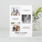 Carte Graphique minimal | Année en revue 3 photo collage (Debout devant)