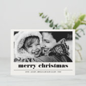 Carte Graphique minimal | Black Merry Christmas Photo (Debout devant)