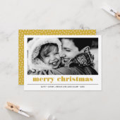 Carte Graphique minimal | Joyeux Noël Joyeux Jaune (Devant/Arrière en situation)