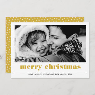 Carte Graphique minimal Joyeux Noël Joyeux Jaune
