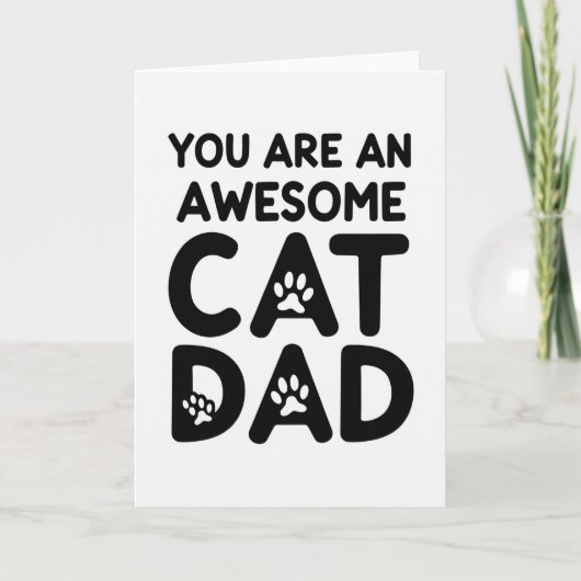 Carte Graphique Papa Chat Incroyable (Devant)