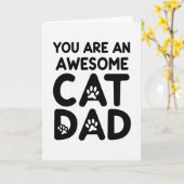 Carte Graphique Papa Chat Incroyable (Fleur jaune)