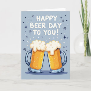 Carte graphique pour la journée de la bière Cheers