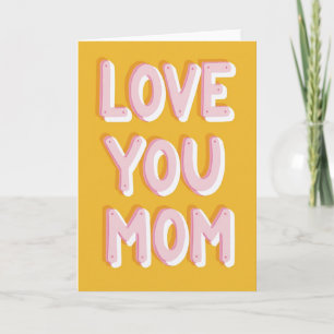 Carte Graphique Rose Love You Maman
