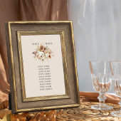 Carte graphique Rustique Floral Mariage à accrocha