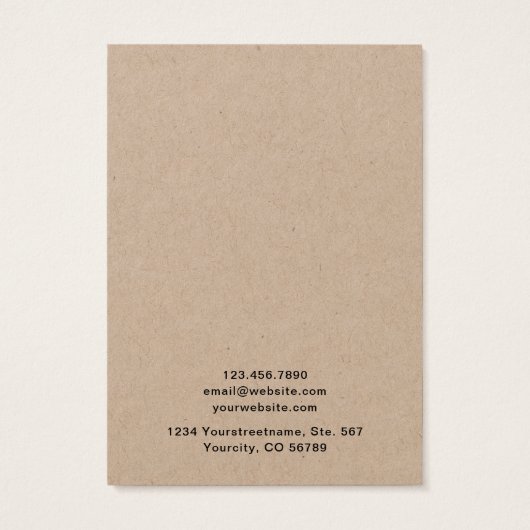 Carte graphique Rustique Kraft Artisan Collier Bij (Dos)