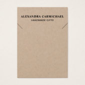 Carte graphique Rustique Kraft Artisan Collier Bij (Devant)