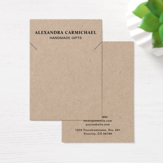 Carte graphique Rustique Kraft Artisan Collier Bij (Bureau)