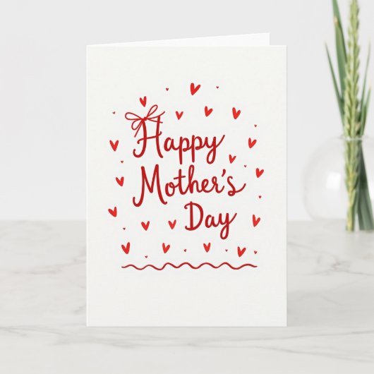 Carte graphique simple pour la fête des mères (Devant)