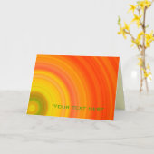 Carte graphique solaire orange (Fleur jaune)