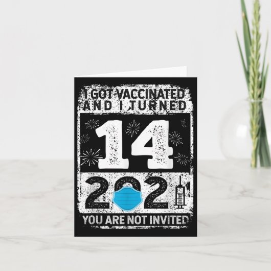 Carte Graphique sur les Humours amusants vaccinés 2021 C (Devant)