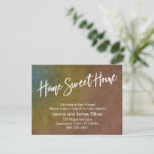 Carte graphique texturée orange "Home Sweet Home" (Debout devant)