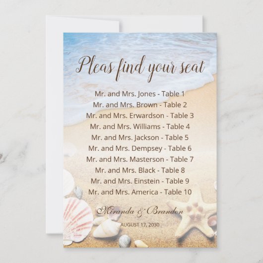 Carte graphique Tropical Sunset Beach Wedating Sea (Devant)