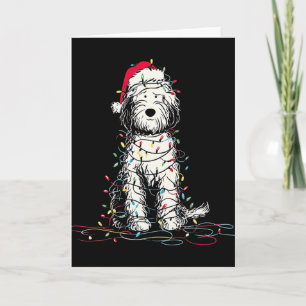 Carte Graphiques de Noël de Sheepadoodle drôles de lumiè