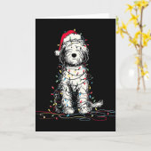Carte Graphiques de Noël de Sheepadoodle drôles de lumiè (Fleur jaune)