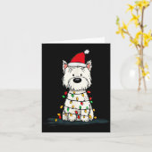 Carte Graphiques de Noël de Terrier Blanc de West Highla (Fleur jaune)