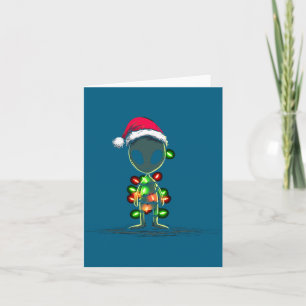 Carte Graphiques de Noël drôles d'alien Lumières Amateur