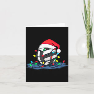Carte Graphiques de Noël drôles de volley-ball amateur d
