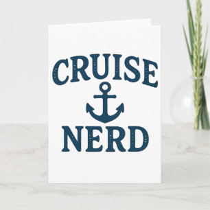Carte Graphisme d'ancre de nerd de croisière en détresse
