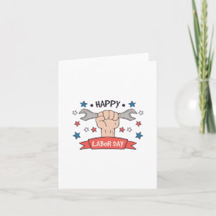 Carte Graphisme de badge coloré pour la fête du Travail