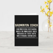 Carte Graphisme de drôle d'entraîneur de badminton - Je  (Fleur jaune)