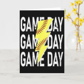 Carte Graphisme de journée de jeu de Mamie Softball avec (Fleur jaune)