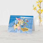 Carte Graphisme de la vache et du poulet (Fleur jaune)