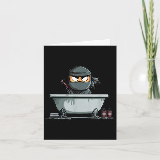 Carte Graphisme de samouraï ninja incroyable dans la bai (Devant)
