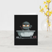 Carte Graphisme de samouraï ninja incroyable dans la bai (Fleur jaune)