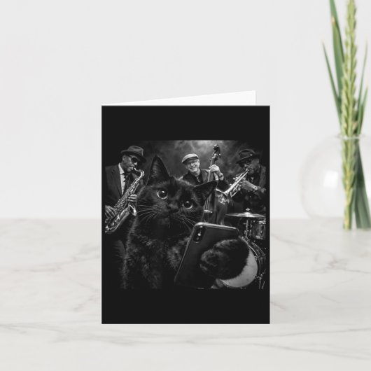 Carte Graphisme de selfie du Black Cat Cool Jazz Band (Devant)