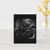 Carte Graphisme de selfie du Black Cat Cool Jazz Band (Fleur jaune)