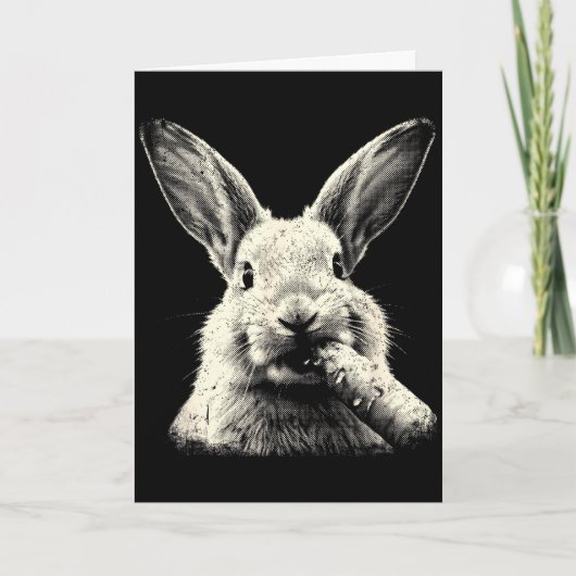 Carte Graphisme de visage de lapin drôle mignon lapin vi (Devant)