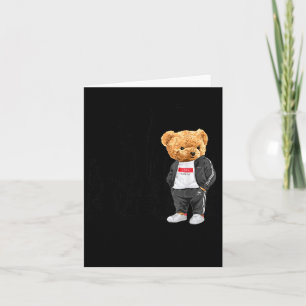 Carte Graphisme d'illustration de nounours cool de New Y