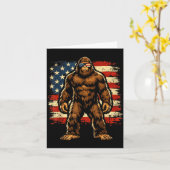 Carte Graphisme du drapeau américain Bigfoot Sasquatch p (Fleur jaune)