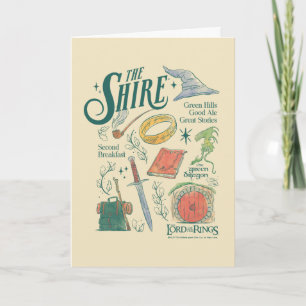 Carte Graphisme en collage aquarelle THE SHIRE™